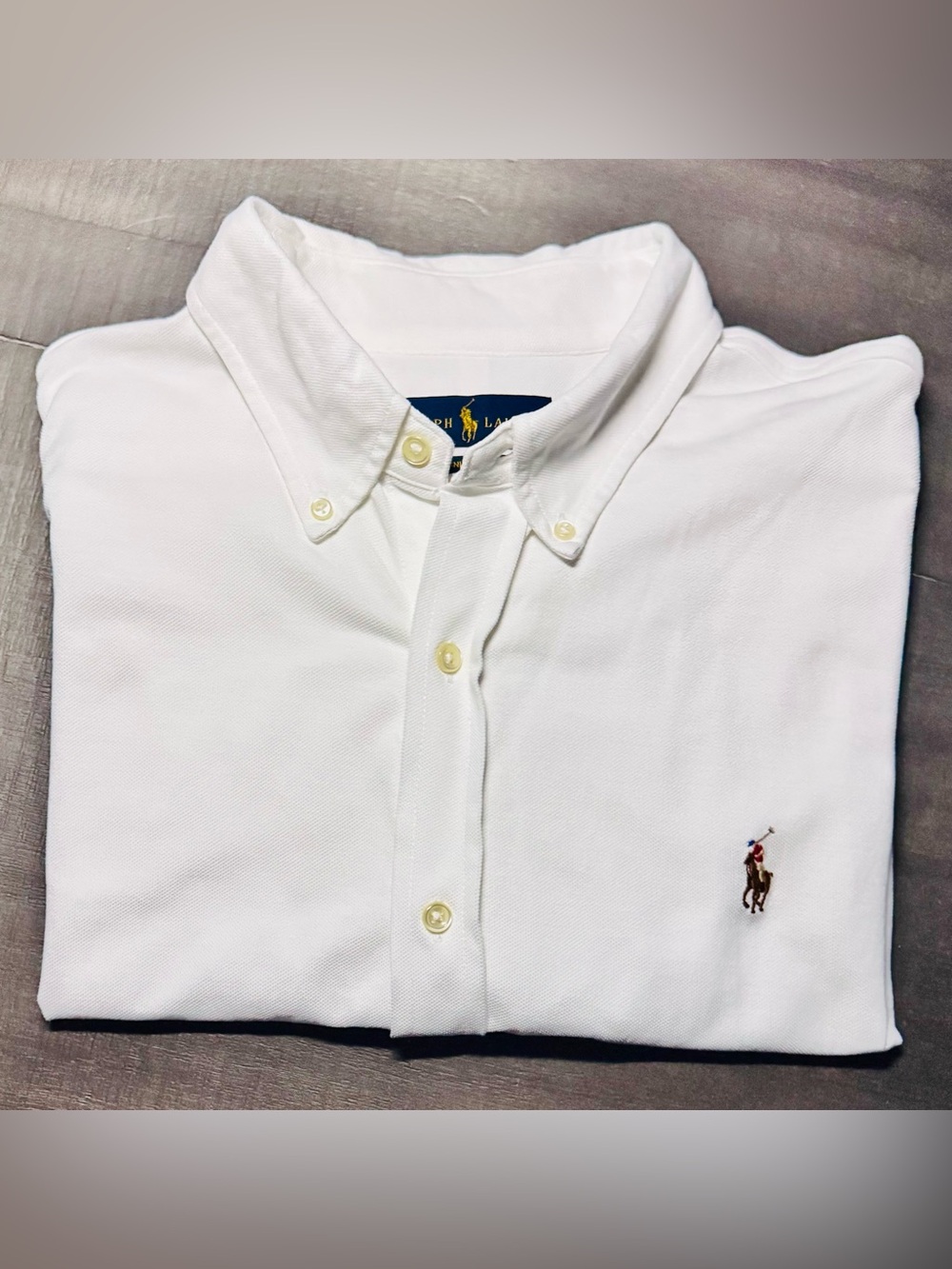 Polo Ralph Lauren Knit Oxford White Polo | Men’s Large | Classic Pony